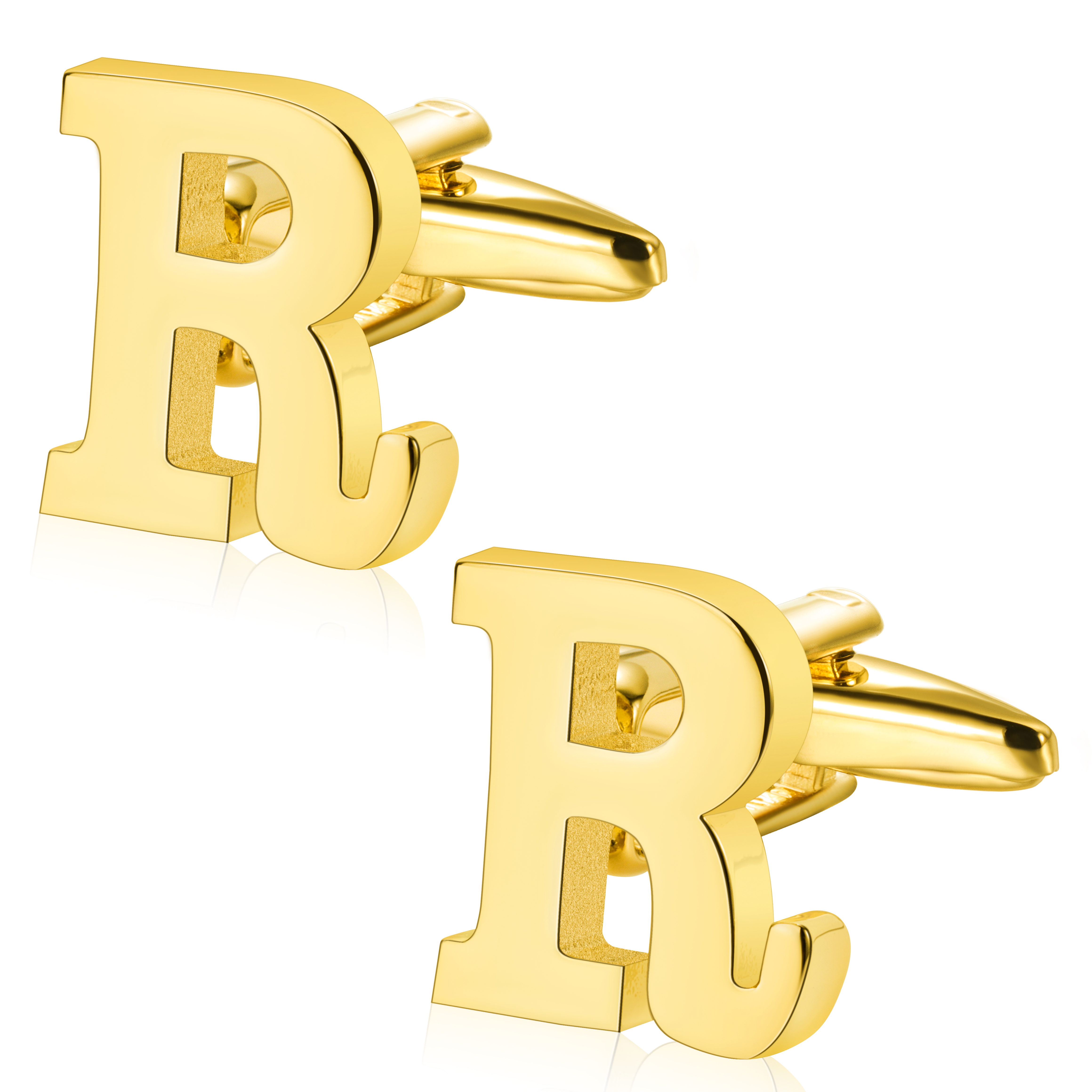 Men'S Grooming Gift Box - Custom Letter Cufflinks for Men Golden
