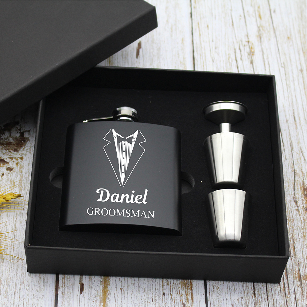 Men'S Grooming Gift Box - Custom Wedding Groomsman Gift Engraved Best