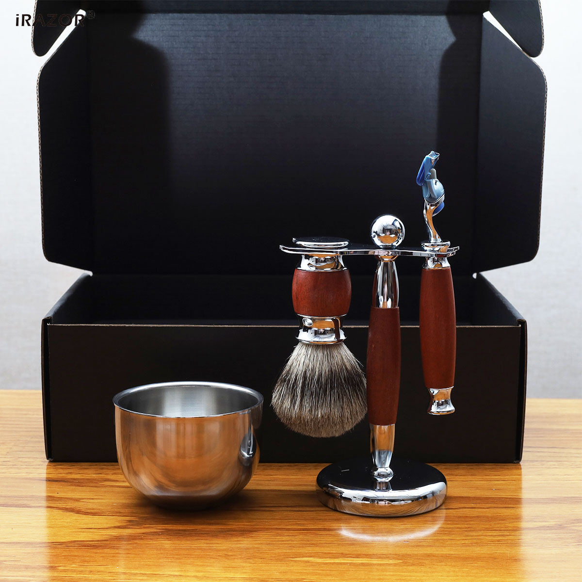 Men'S Grooming Gift Box - iRAZOR Luxury 5-Blade Fusion Style Razor