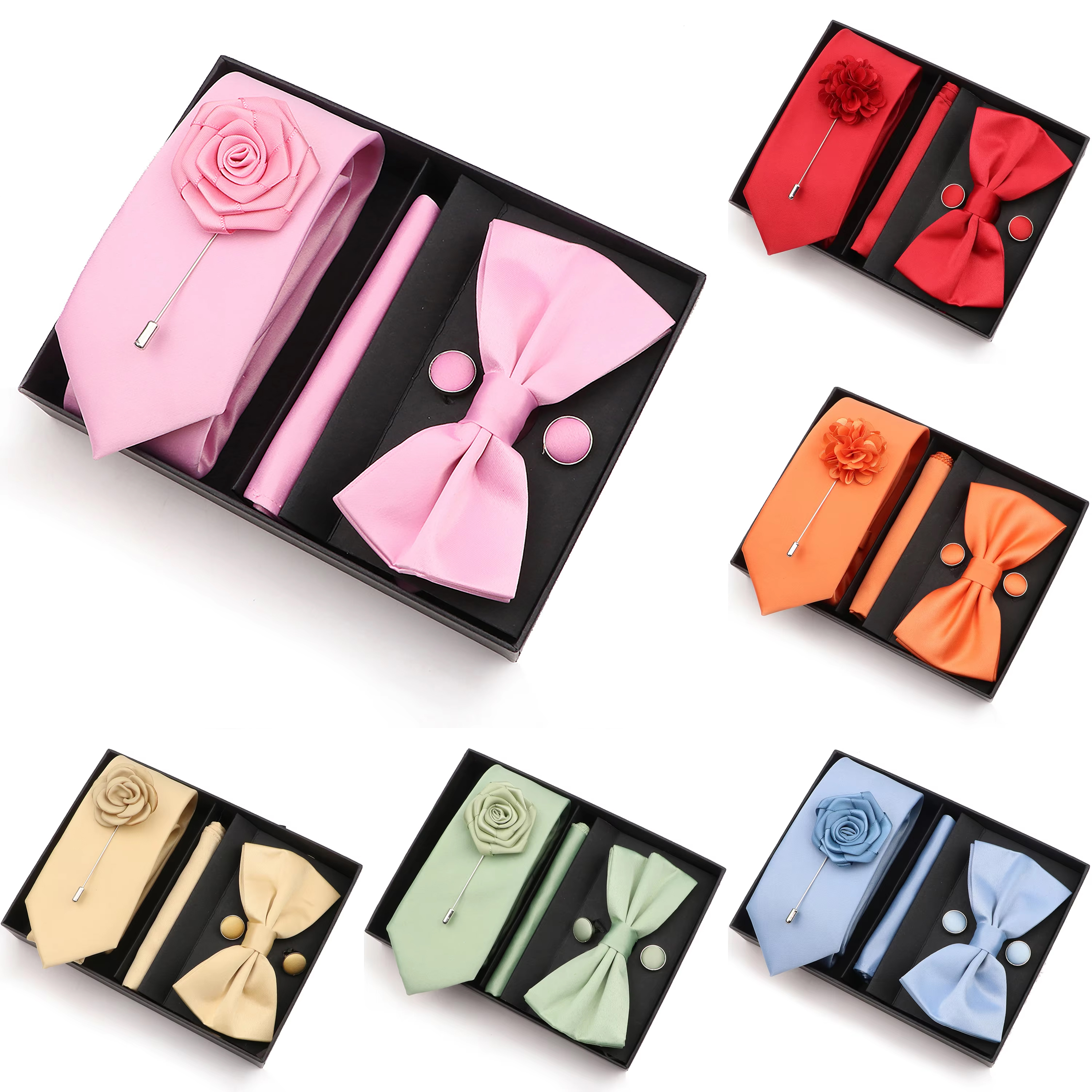 Men'S Grooming Gift Box - Hot Sale Classic Solid Color Tie