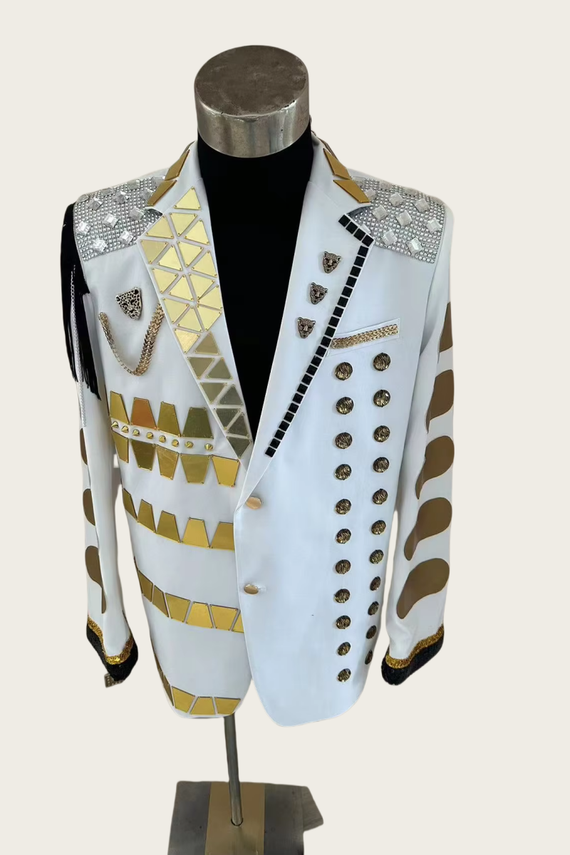 Men'S Grooming Mirror - Royal Style Men's Gold Mirror Sequins