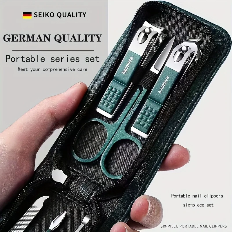 Mens Grooming Kit Gift - 6PCS Nail Clipper Set, Manicure Kit