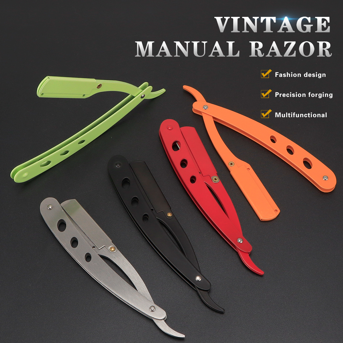 Men'S Grooming Razor - Salon barber razor manual colour shaver