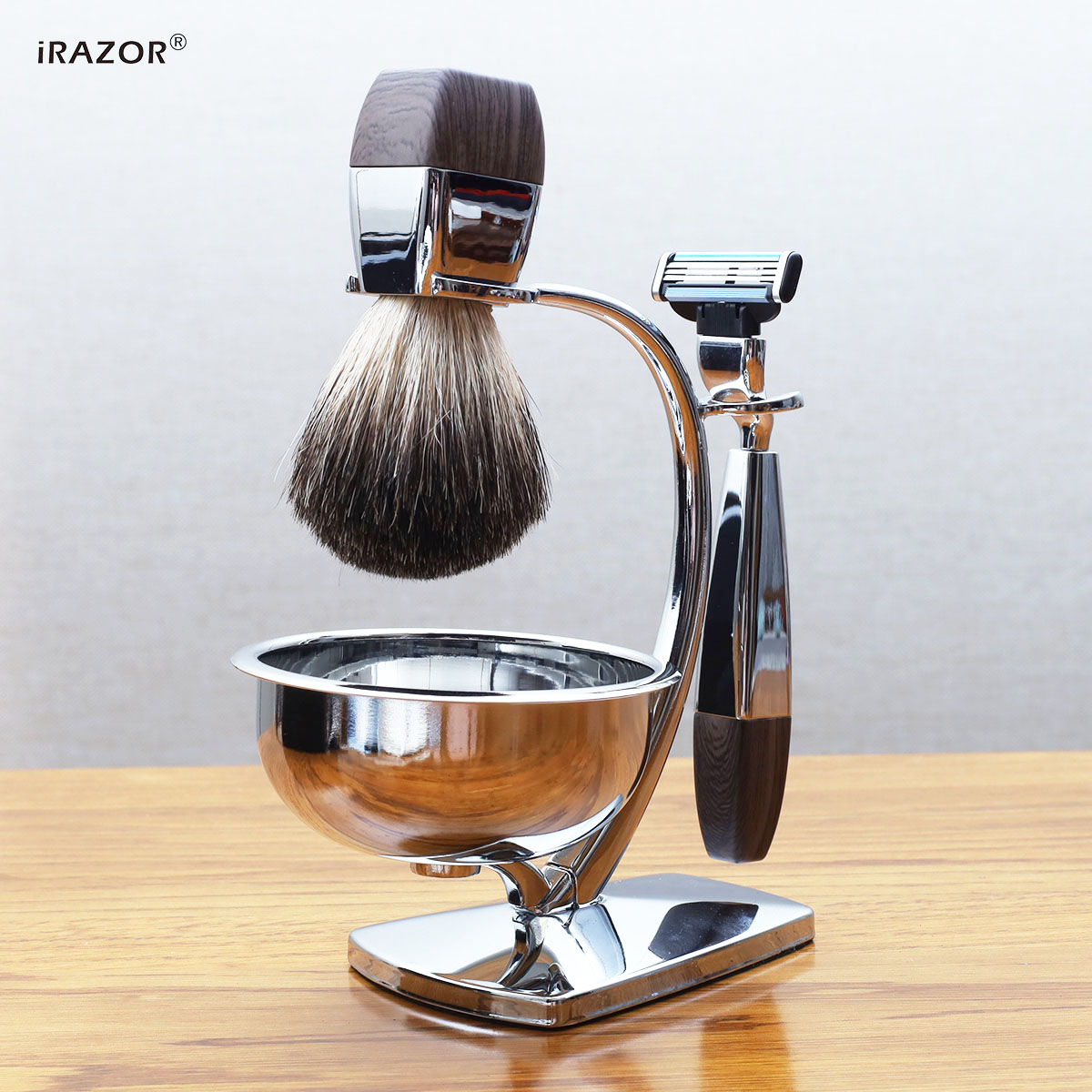 Mens Grooming Kit Gift - iRAZOR Professional Wet Shaving Kit for