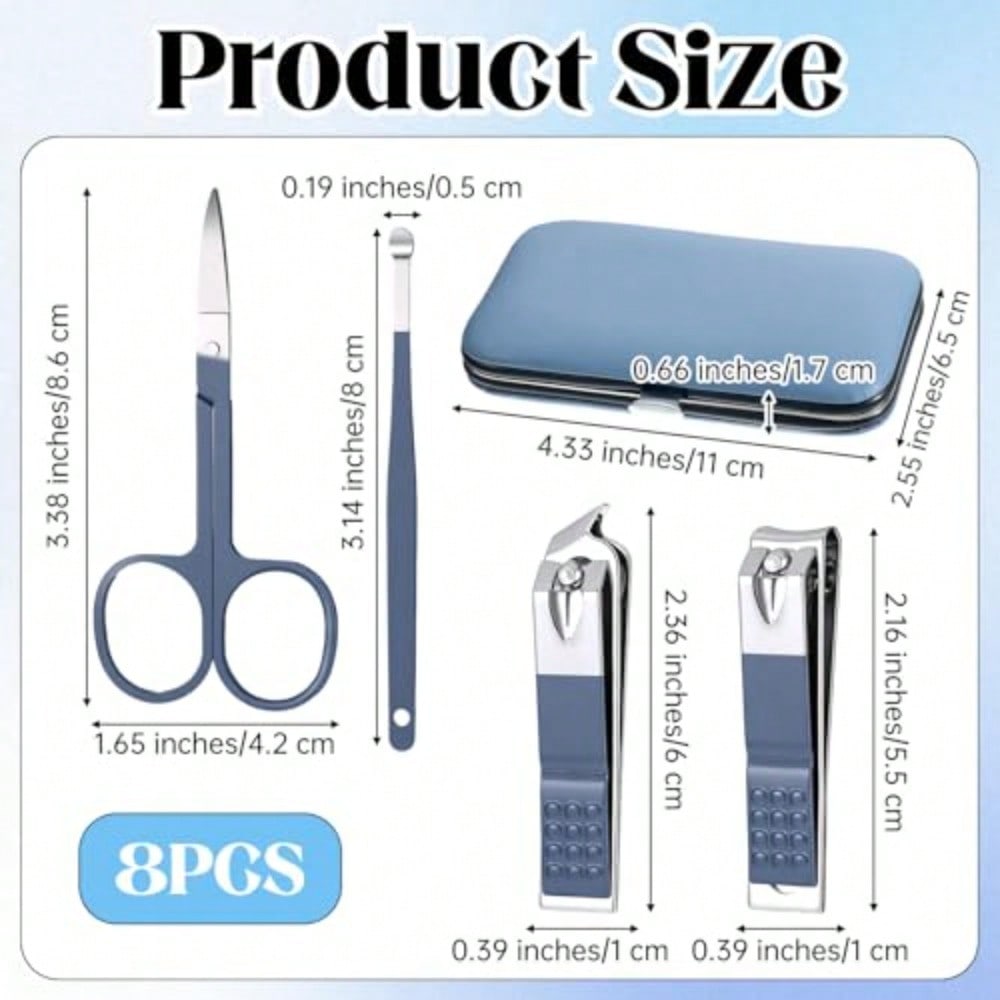 Manicure Set Professional 8 In - Nail Care Kit Mens review and price