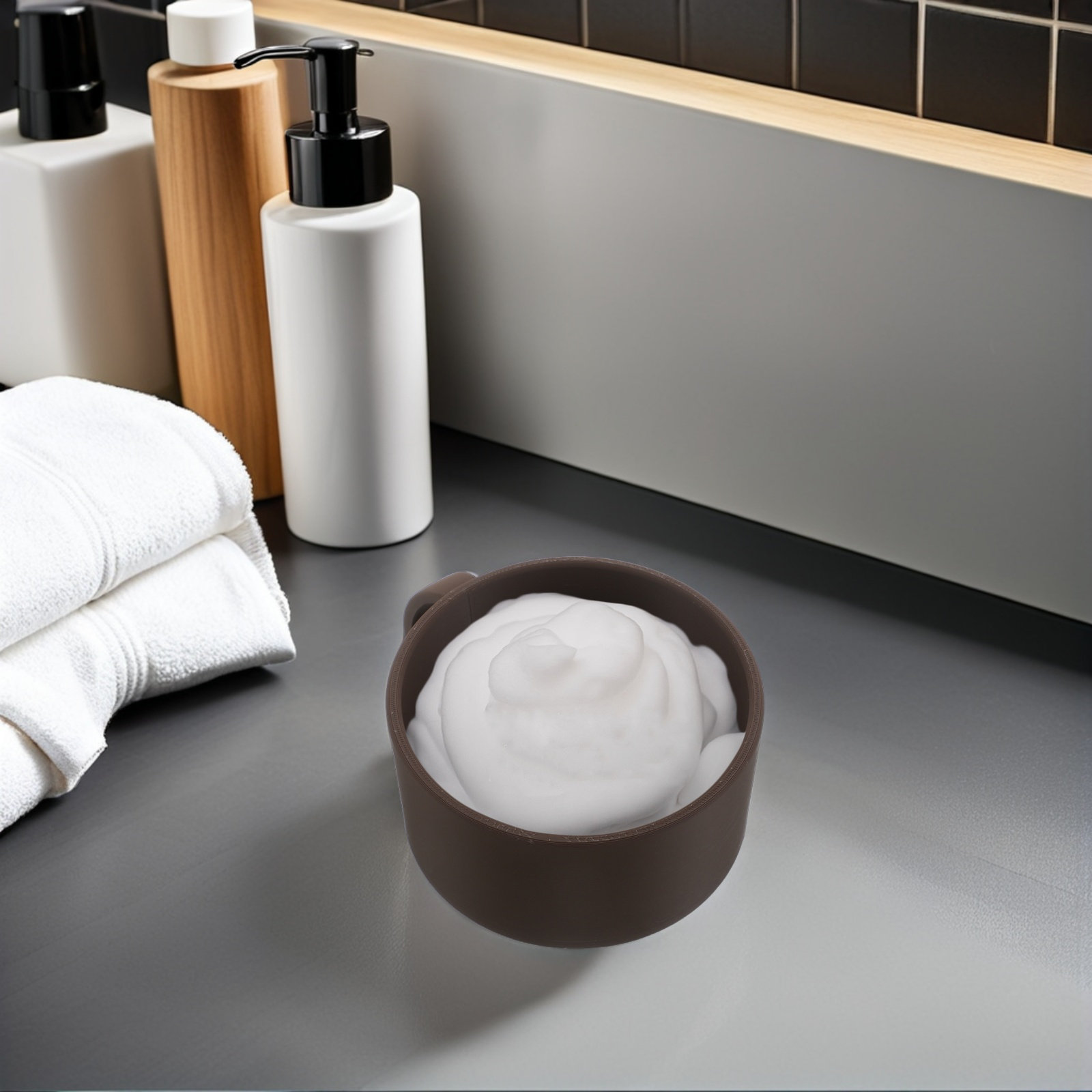 Shaving Bowl for Men Brown Wid - Men'S Grooming Razor review and price