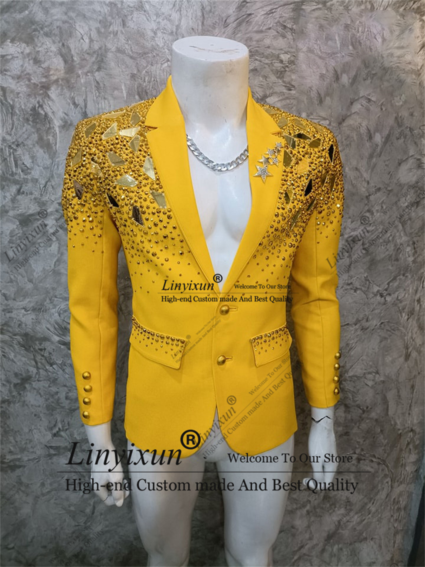 Sparkly Mirror Finish Men Suit - Men'S Grooming Mirror review and price