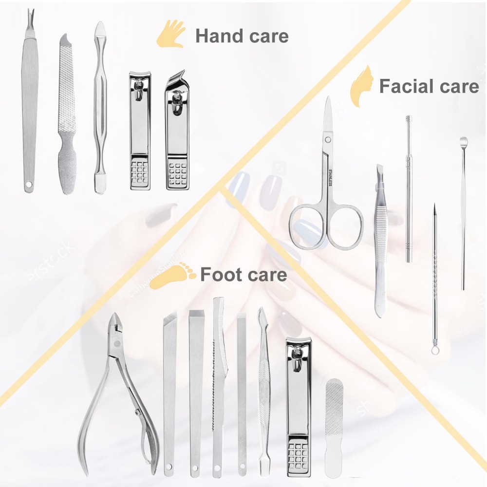 Stainless Steel 18-Piece Nail  - Nail Care Kit Mens review and price