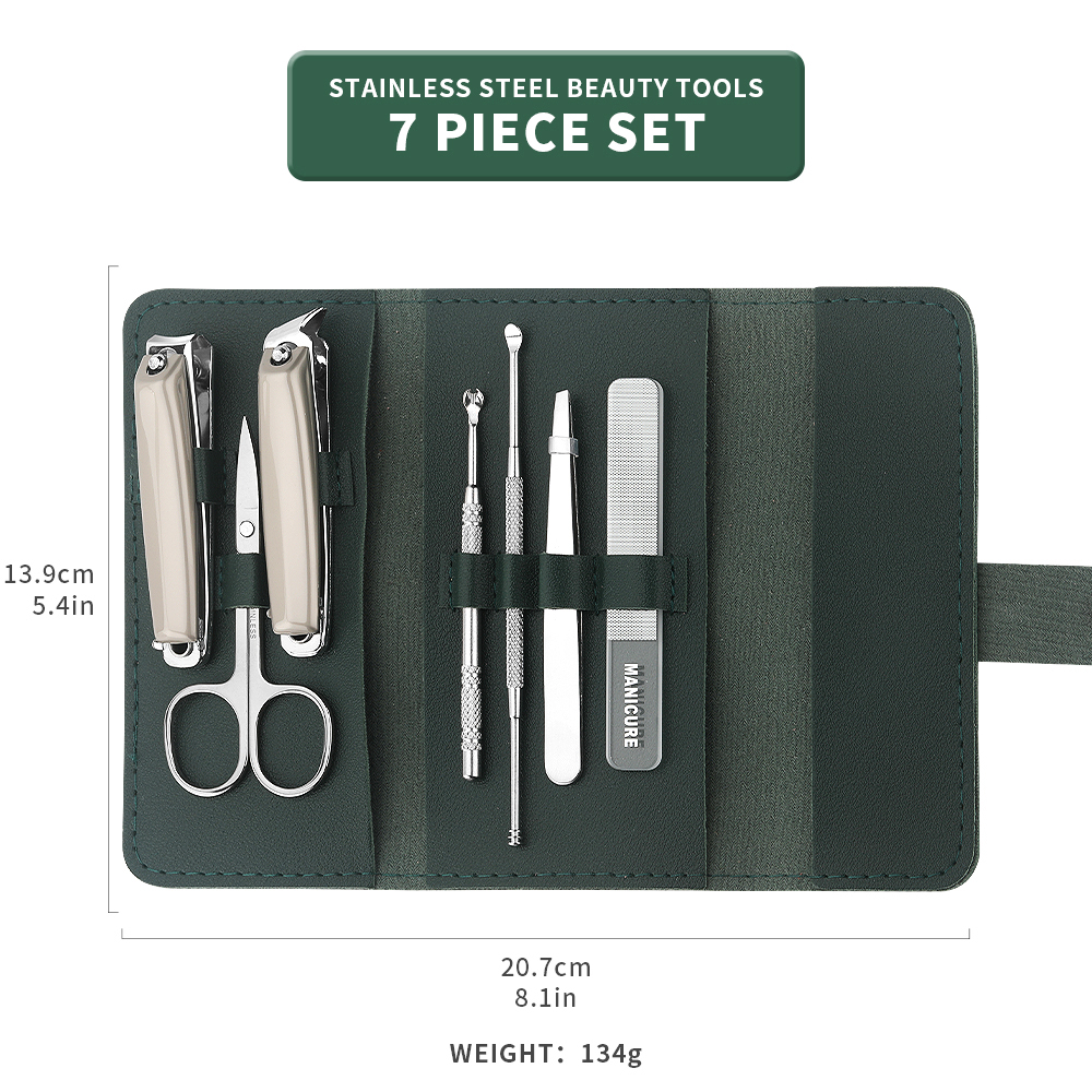 7 pcs Stainless Steel Manicure - Nail Care Kit Mens review and price
