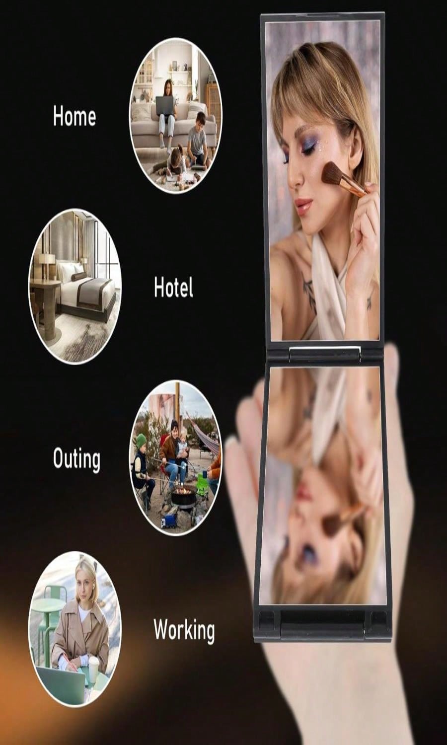 360° Foldable DIY 4-Way Mirror - Men'S Grooming Mirror review and price