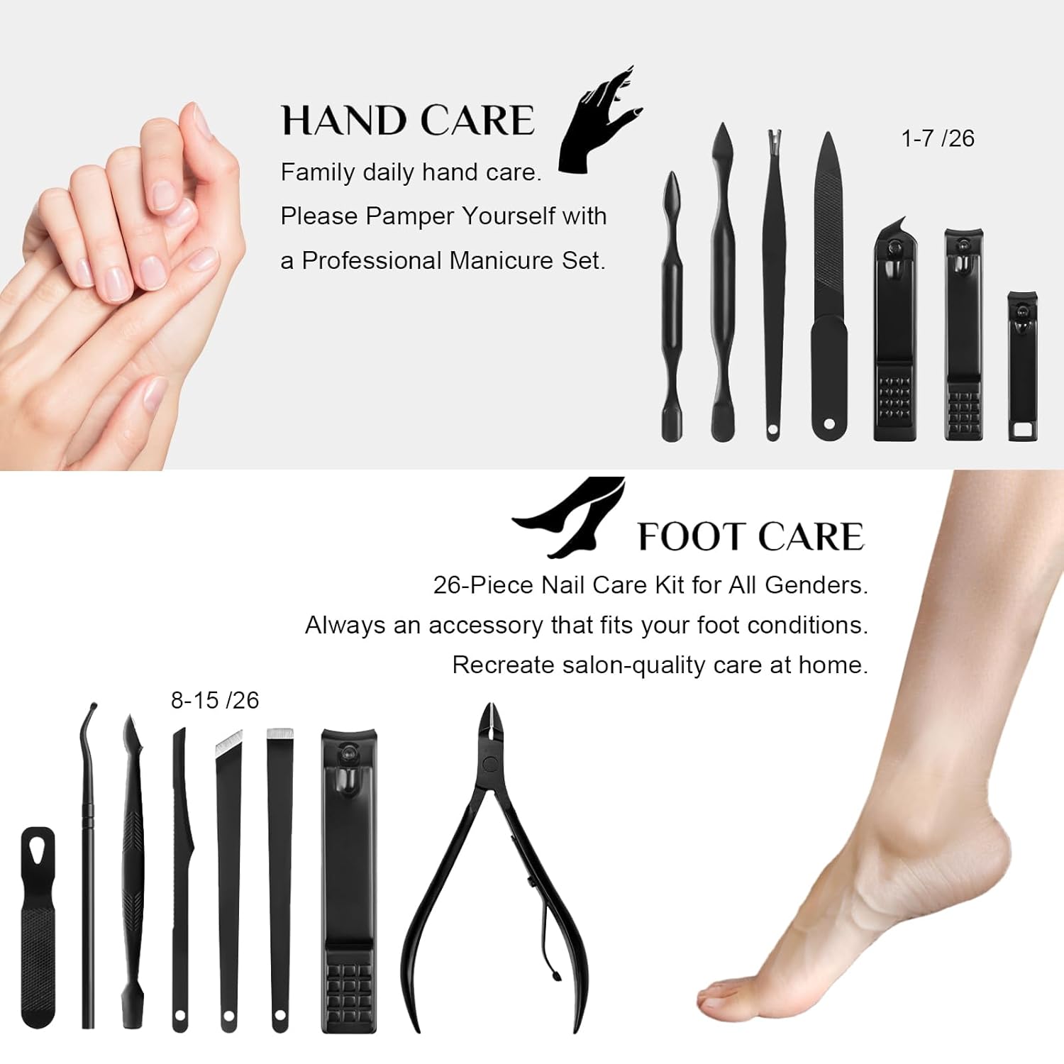26-Piece Nail Clippers Set, St - Nail Care Kit Mens review and price