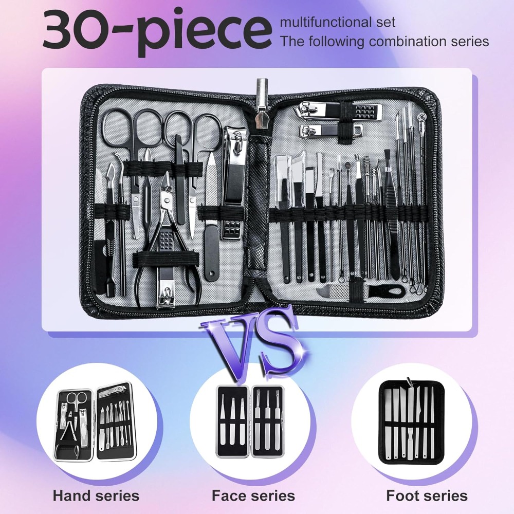 30pcs Professional Manicure Pe - Nail Care Kit Mens review and price
