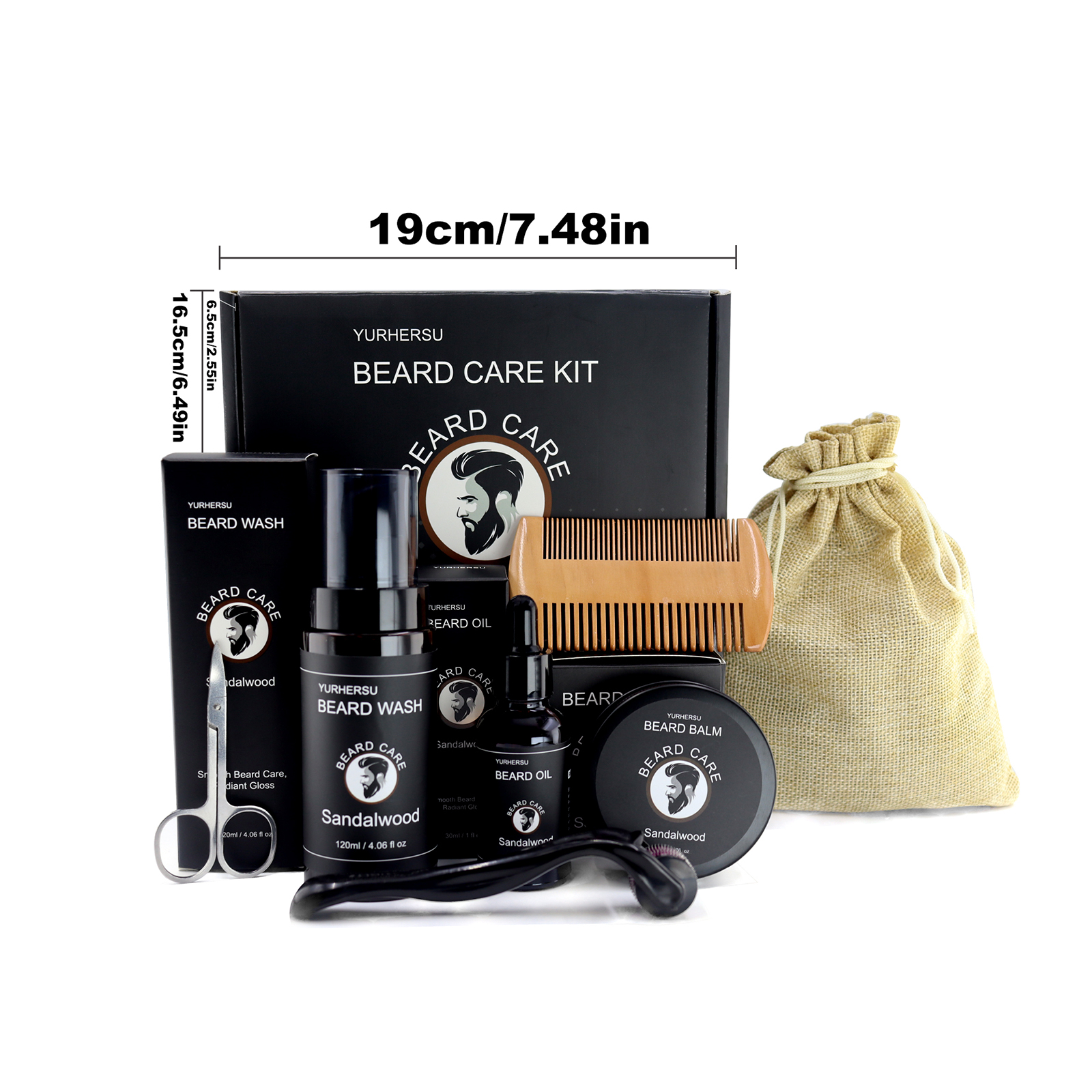 7Pcs Beard Care Kit for Men, G - Mens Grooming Kit Gift review and price